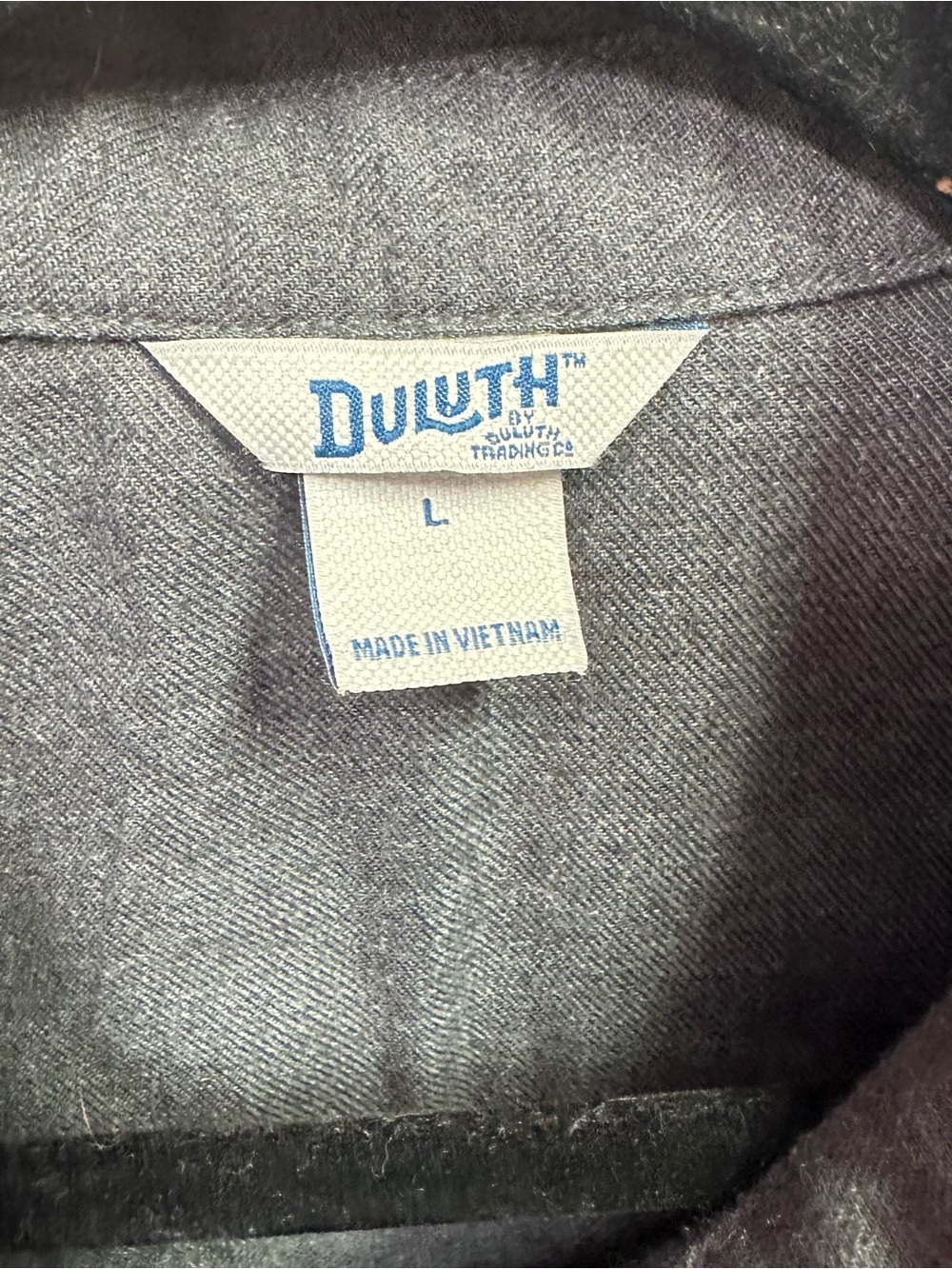 Duluth Trading Co Button-Front Long Sleeve Utility Shirt Jacket - Charcoal - Picture 3 of 10